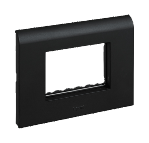 Legrand Myrius 3M Black Plate With Frame, 6732 23